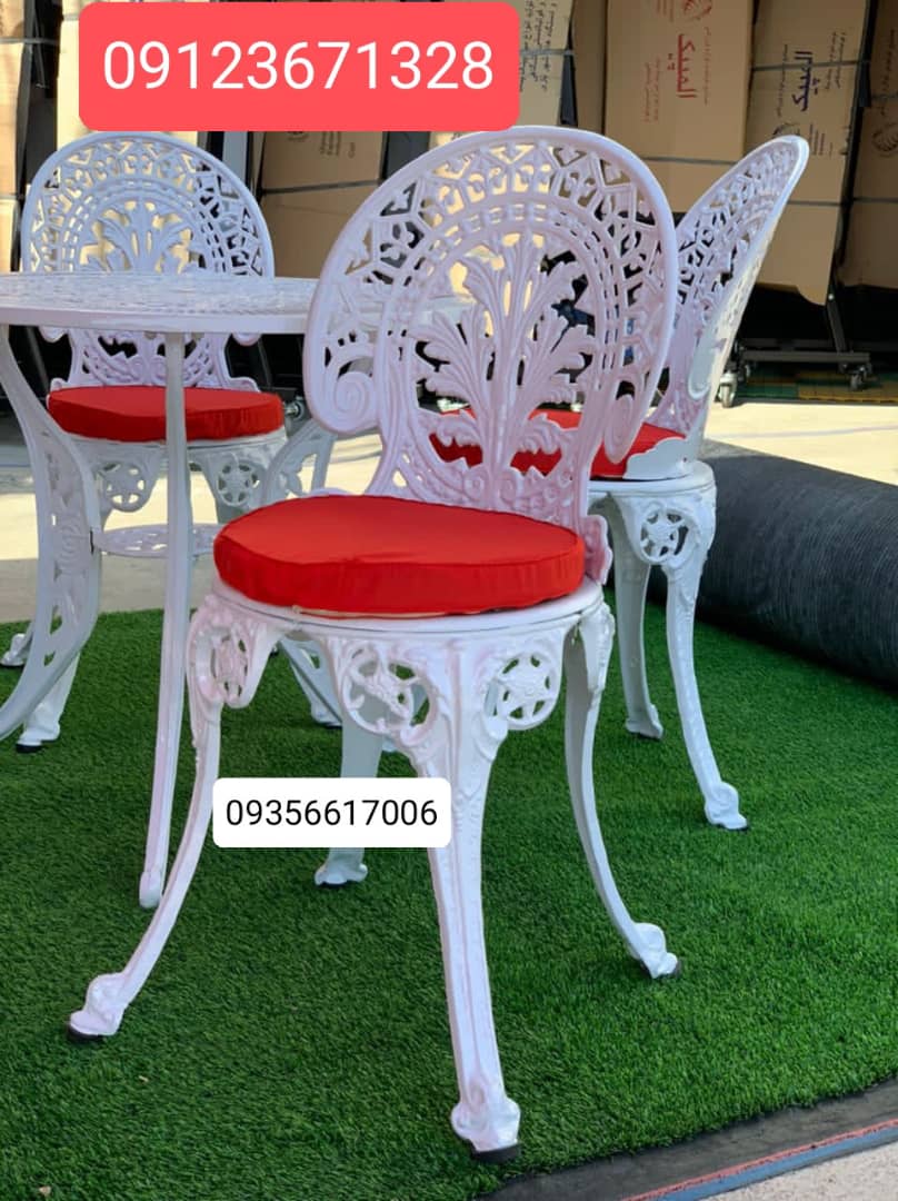 صندلی الومینیومی باغی مدل طاووسی