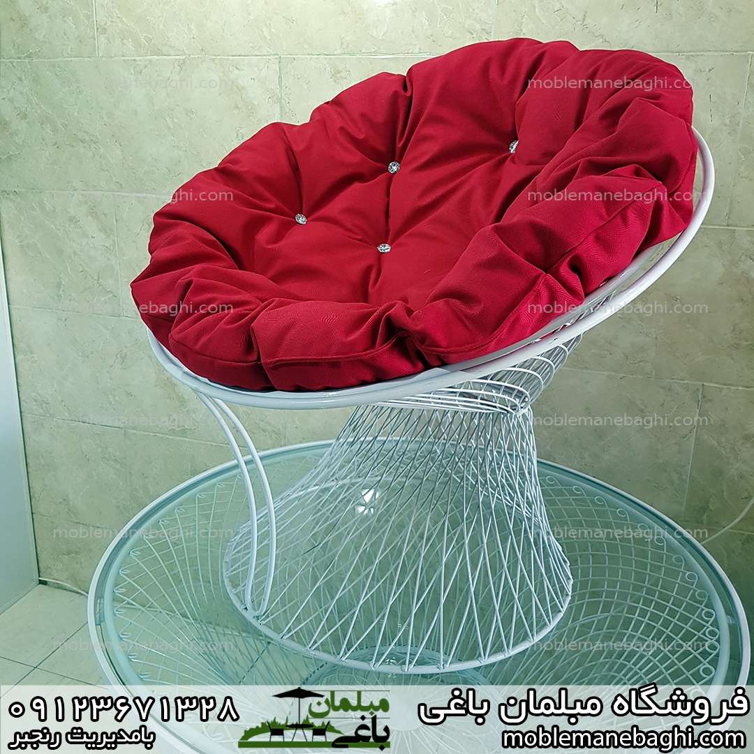 صندلی باغی فلزی مدل کلاسیک، مقاوم و بادوام»