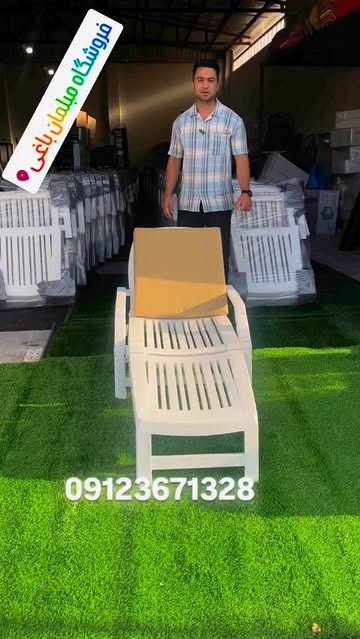 تشک چرمی تخت کنار استخر سه تیکه