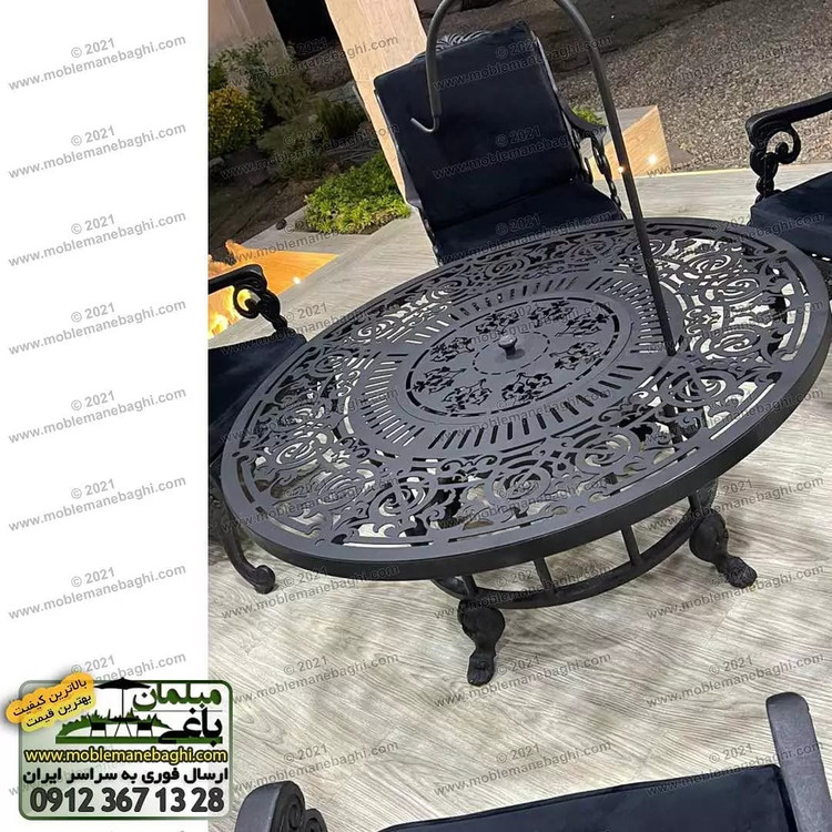 میز و مبل آتشدان گل رز