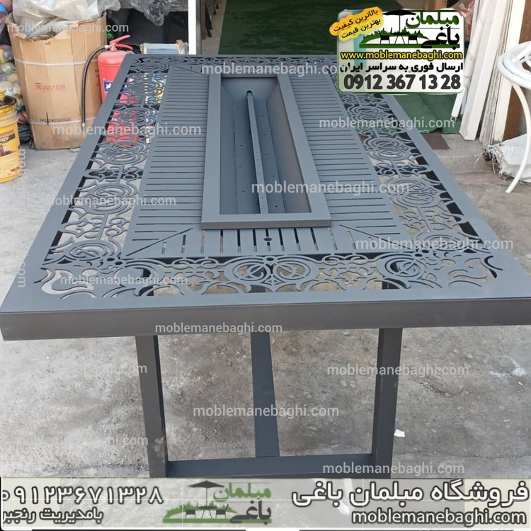 اتشدان مستطیل گازی