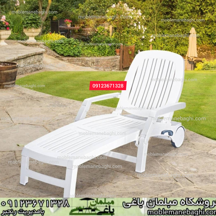 تخت کنار استخری طاووس با پشتی قابل تنظیم
