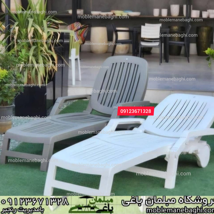 تخت کنار استخری طاووس با پشتی قابل تنظیم