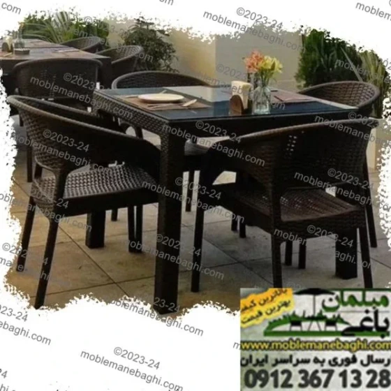 ست 4نفره میزوصندلی حصیری ناصر