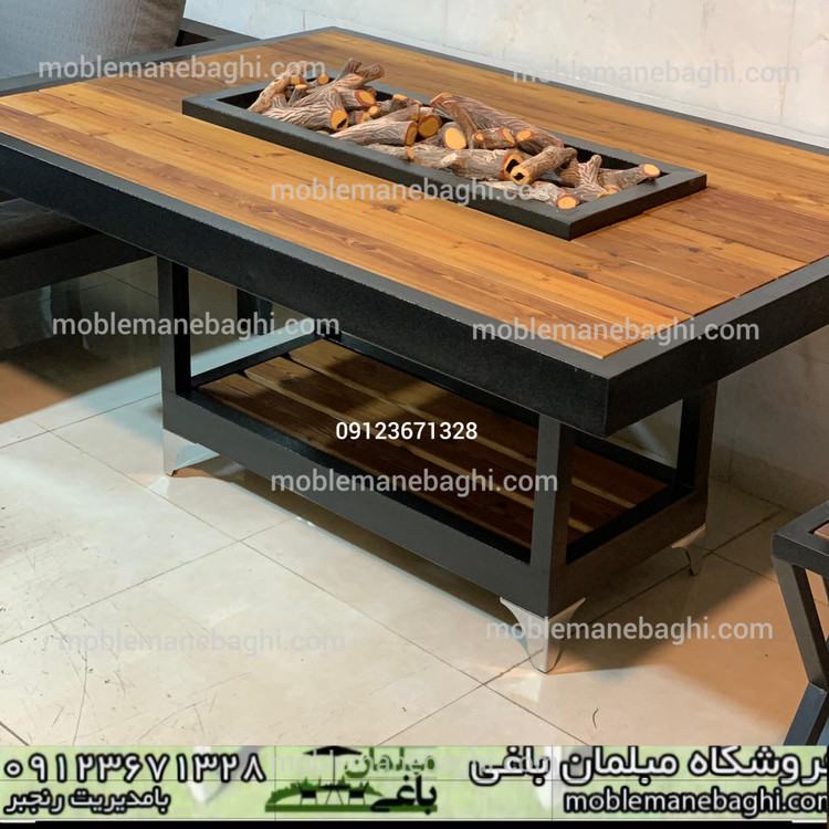 میز آتشدان 8نفره مستطیل