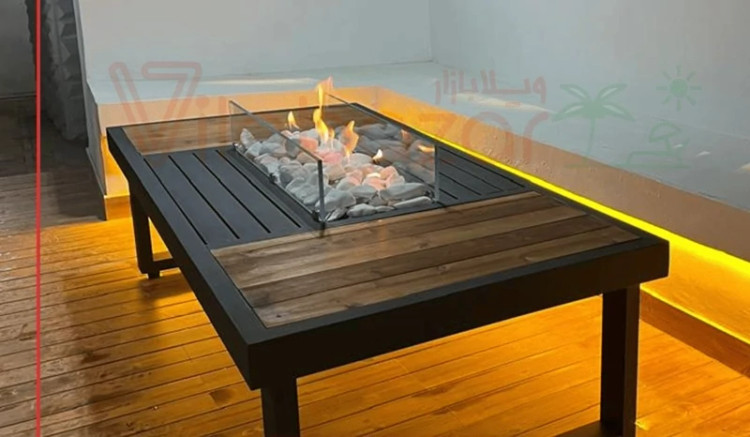 میز اتشدان مستطیل