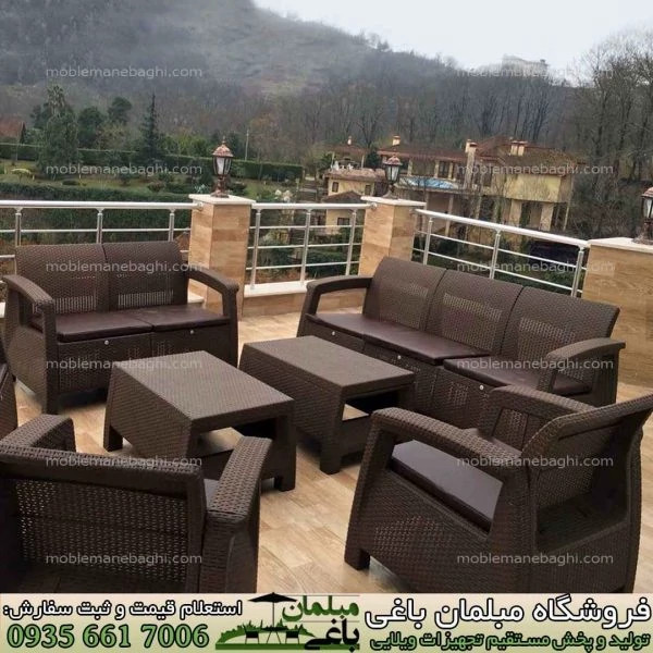 مبل حصیری 2 نفره بابل
