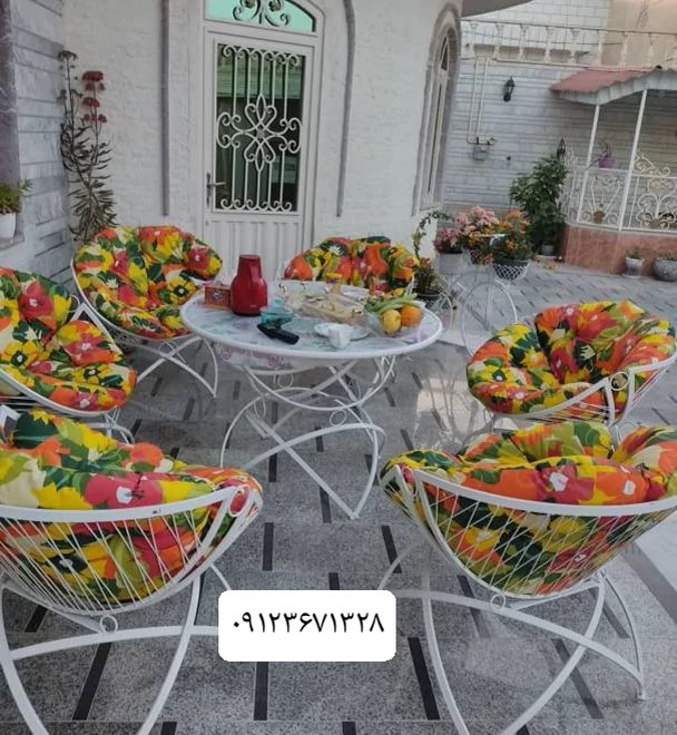 میزو صندلی باغی فلزی مدل مهتاب