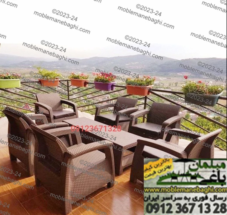 مبل حصیری بالکن