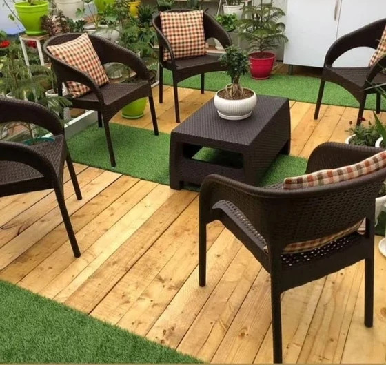 صندلی حصیری باغی