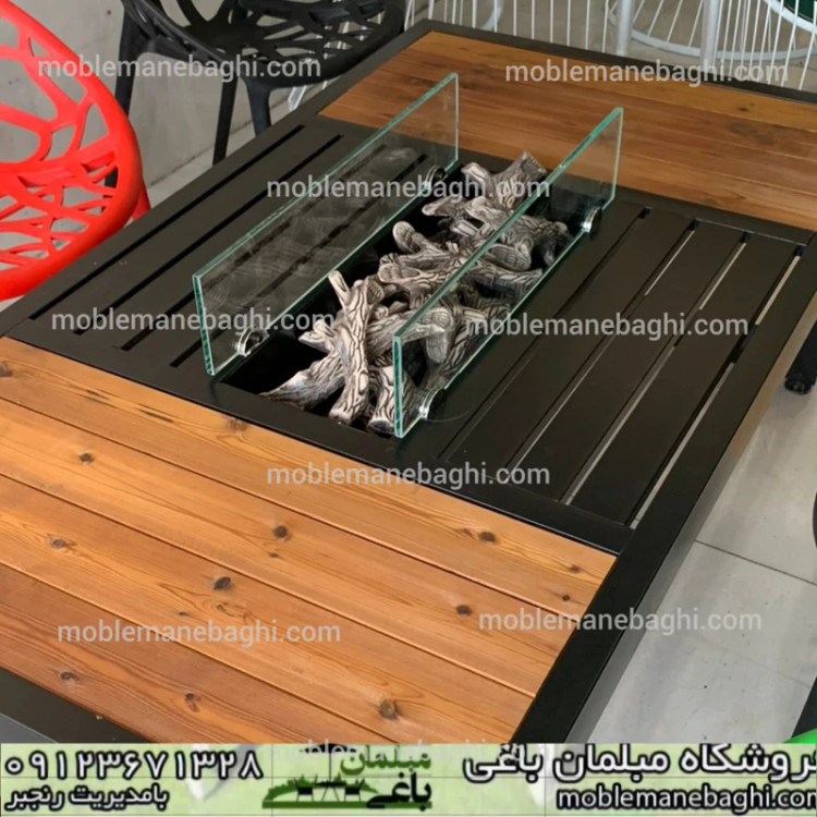 اتشدان دو طرف چوب