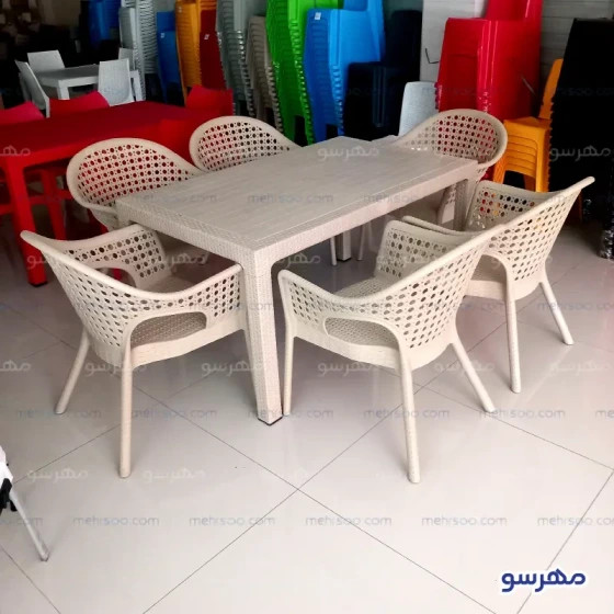 میز و صندلی باغی خاتم ۶ نفره - تصویر محصول