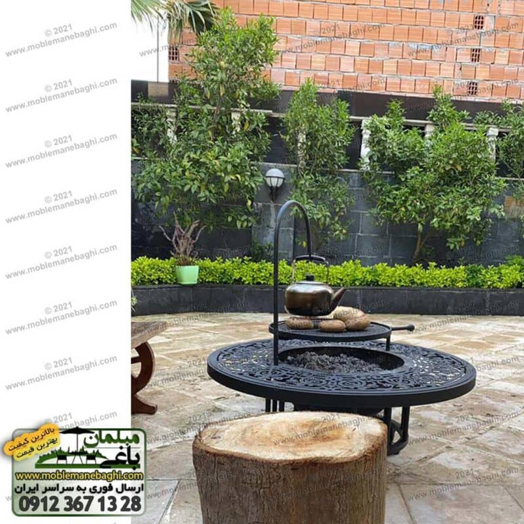 میز اتشدان قطر 120 ارتفاع 50