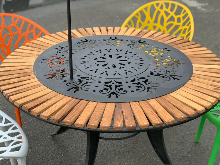 میز اتشدان چوبی