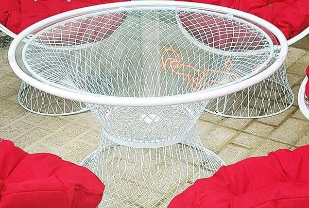 میز فلزی باغی