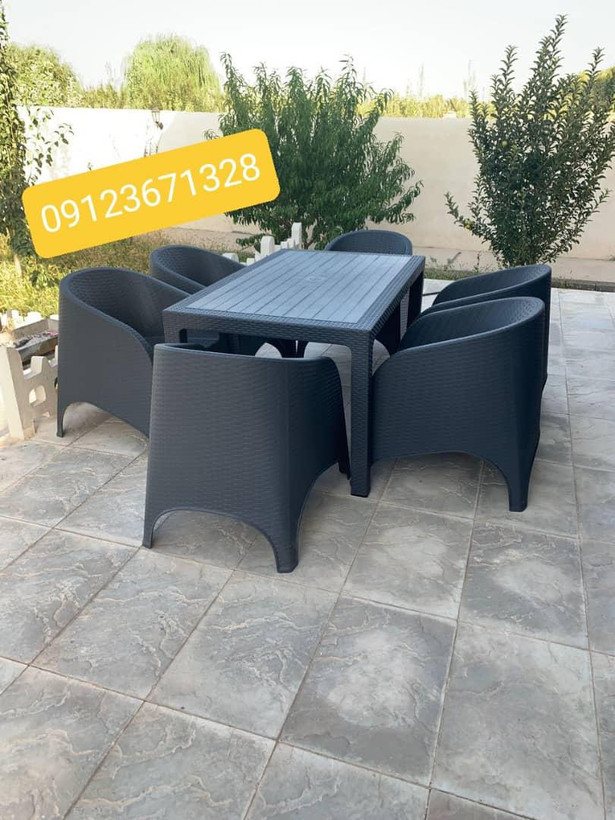 ست مبلمان باغی وچتر باغی