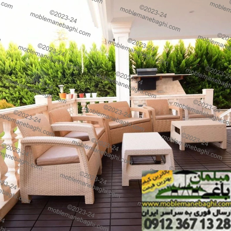 صندلی مبلی برند بابل 1نفره مبلمان باغی
