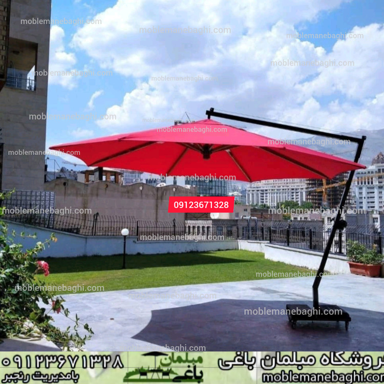چتر وسایبان پایه کنار باغی ورستورانی قطر 2ونیم